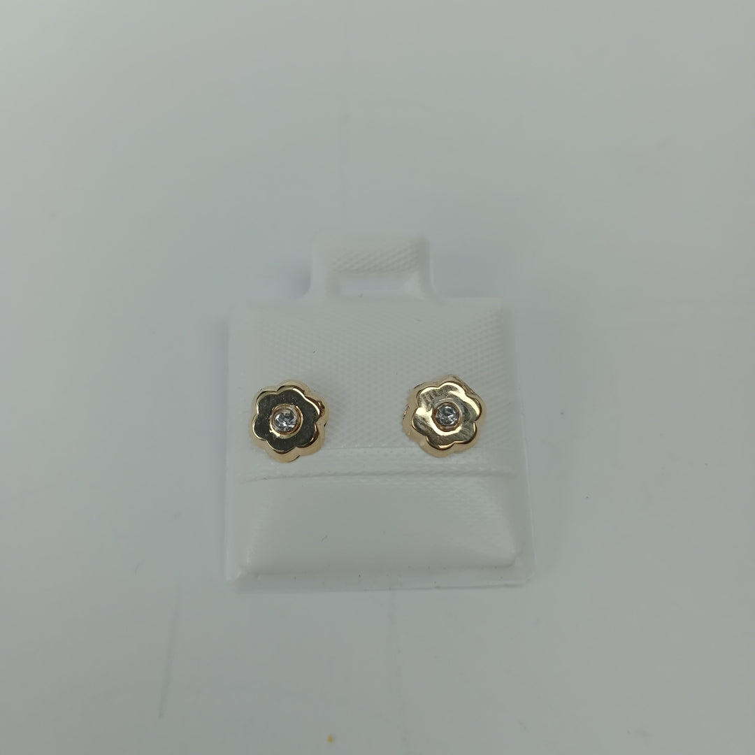 BROQUELES BROQUEL FIG FLOR C CIRCONIA 14K 0.2581 GR (NUEVO)