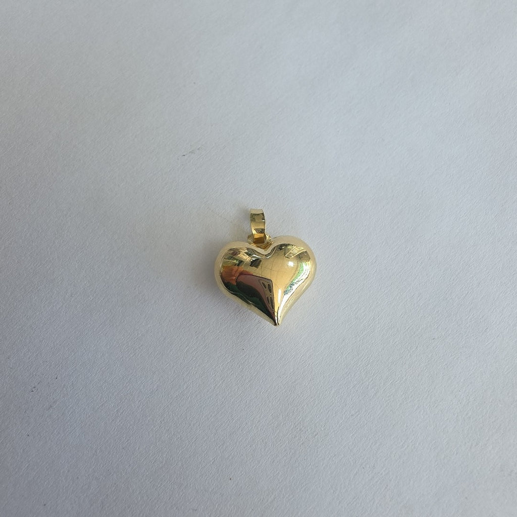 DIJE TEJIDO CORAZON LISO 14K 1.2 GR (NUEVO)