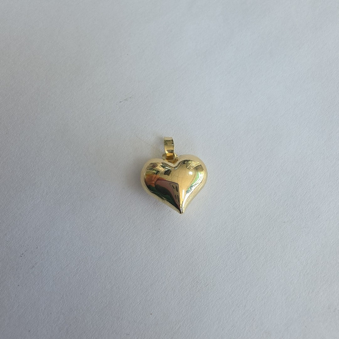 DIJE TEJIDO CORAZON LISO 14K 1.2 GR (NUEVO)