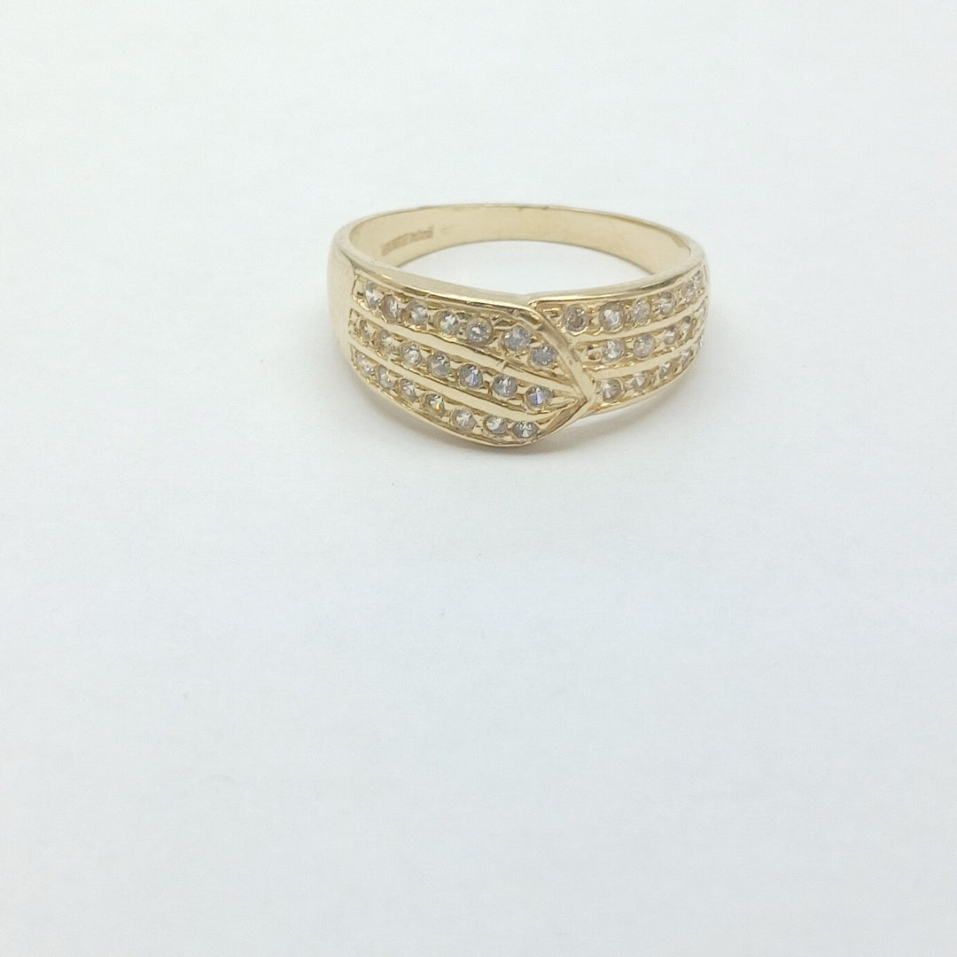 ANILLOS C CIRCONIAS 14K TALLA 7 2.9 GR (NUEVO)