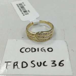 ANILLOS C CIRCONIAS 14K TALLA 7 2.8 GR (NUEVO)