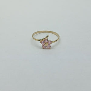 ANILLOS FIG FLOR PIEDRAS COL 14K TALLA 7 1 GR (NUEVO)