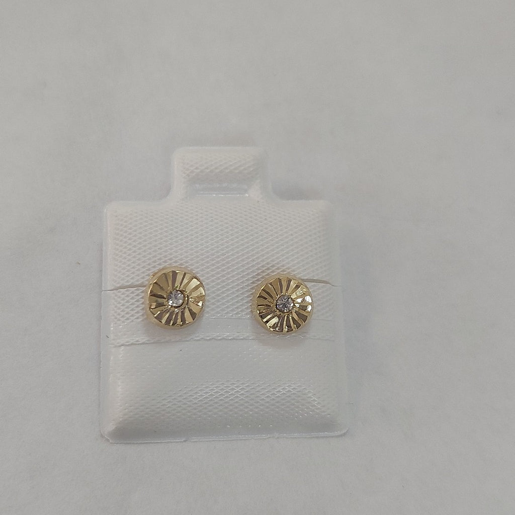 BROQUELES BROQUEL FIG BOTON C CIRCONIA 14K 0.2916 GR (NUEVO)