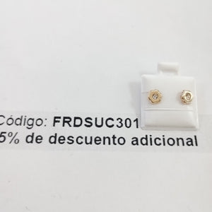 BROQUELES BROQUEL FIG FLOR C CIRCONIA 14K 0.2581 GR (NUEVO)
