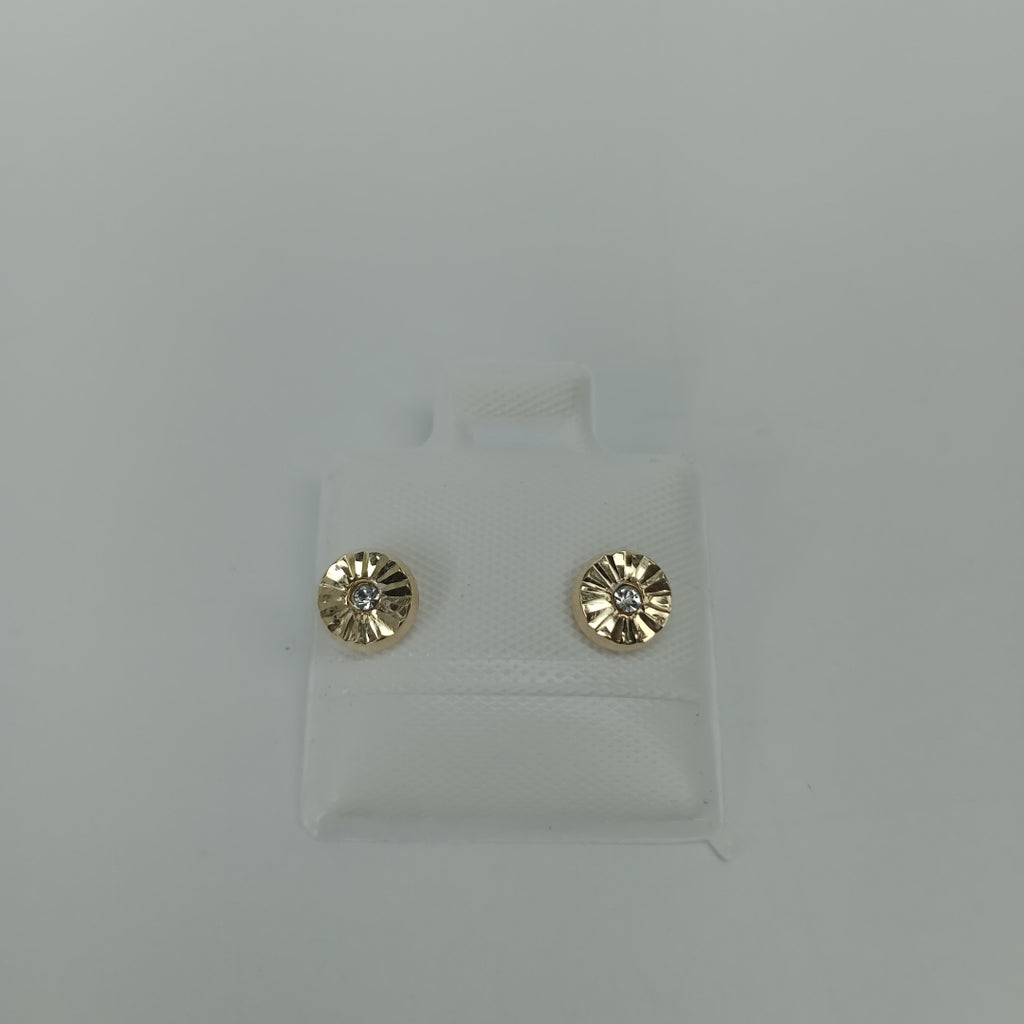 BROQUELES BROQUEL FIG BOTON C CIRCONIA 14K 0.2916 GR (NUEVO)