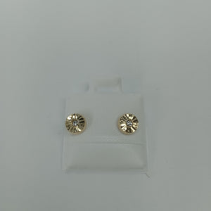 BROQUELES BROQUEL FIG BOTON C CIRCONIA 14K 0.2916 GR (NUEVO)