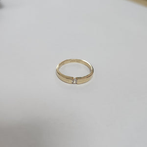 ANILLO ANILLITO SOLITARIO C CIRCONIA 14K 7 TALLA 2.5 GR (NUEVO)