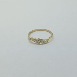 ANILLOS C CIRCONIAS 14K TALLA 8 0.8 GR (NUEVO)