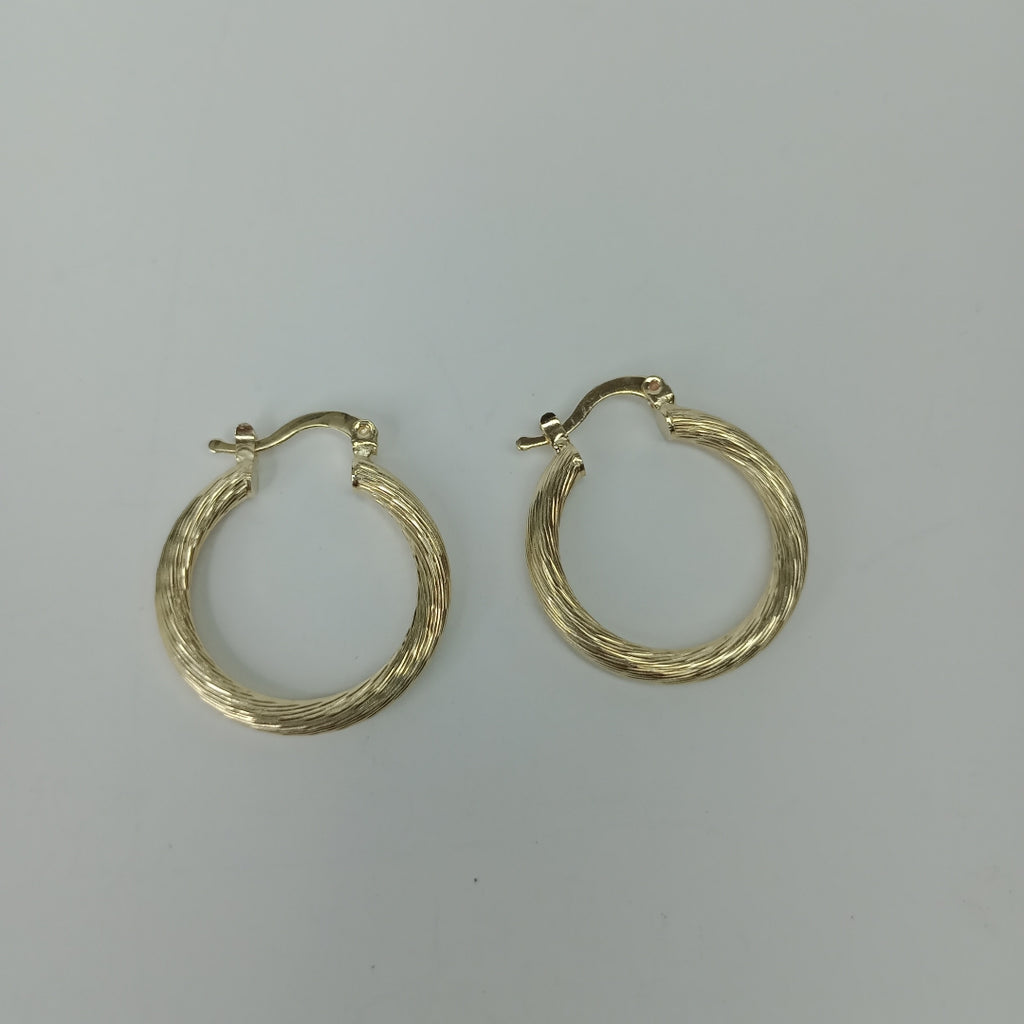 ARETES TEJIDO ARRACADAS ASTRIADAS 14K 2.7 GR (NUEVO)
