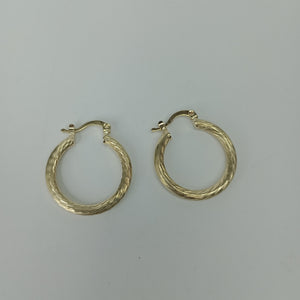 ARETES TEJIDO ARRACADAS ASTRIADAS 14K 2.7 GR (NUEVO)