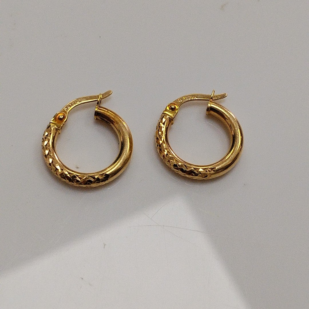 ARRACADAS PAR ORO 14 K 1.3 GRMS (SEMINUEVO)