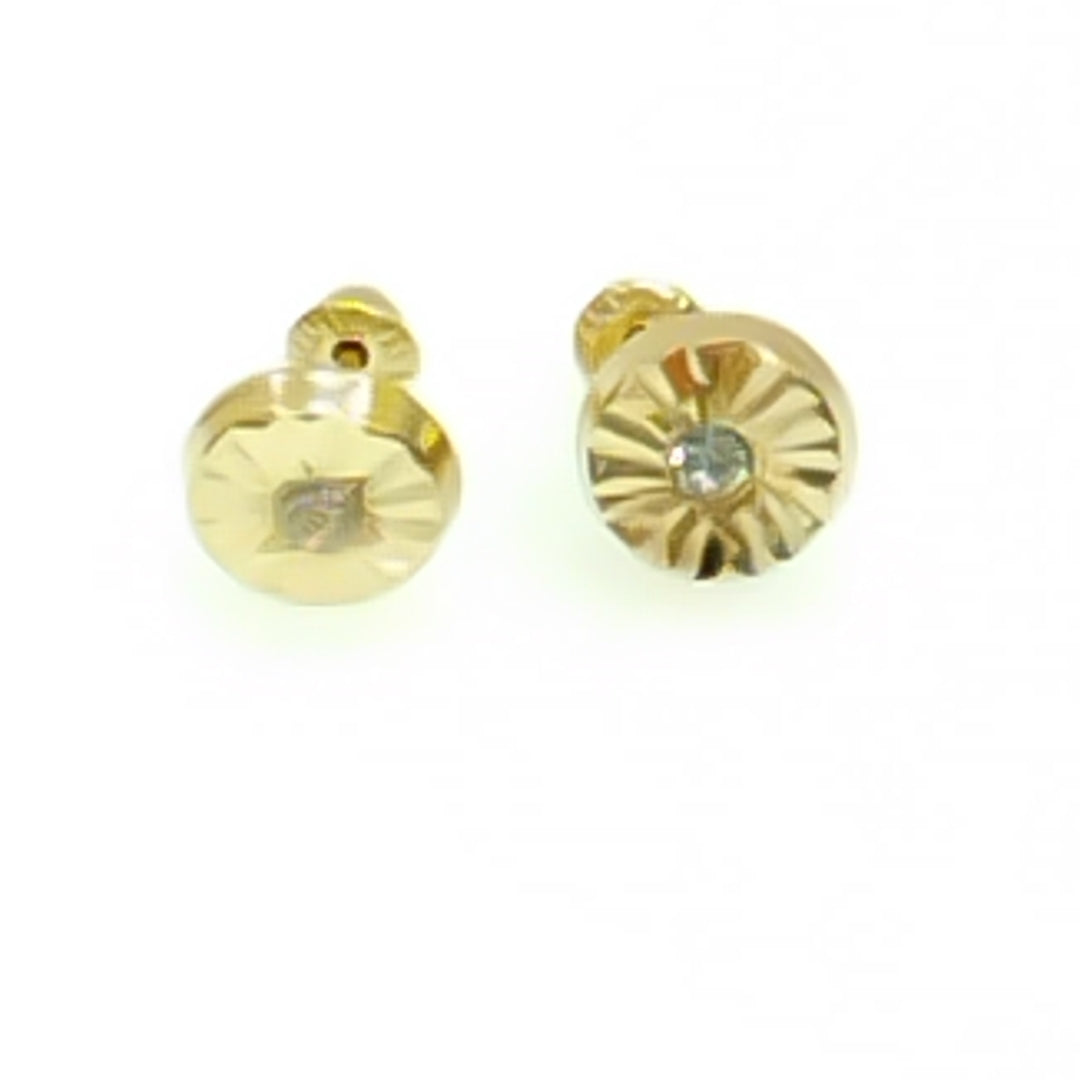 BROQUELES BROQUEL FIG BOTON C CIRCONIA 14K 0.2916 GR (NUEVO)