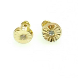 BROQUELES BROQUEL FIG BOTON C CIRCONIA 14K 0.2916 GR (NUEVO)
