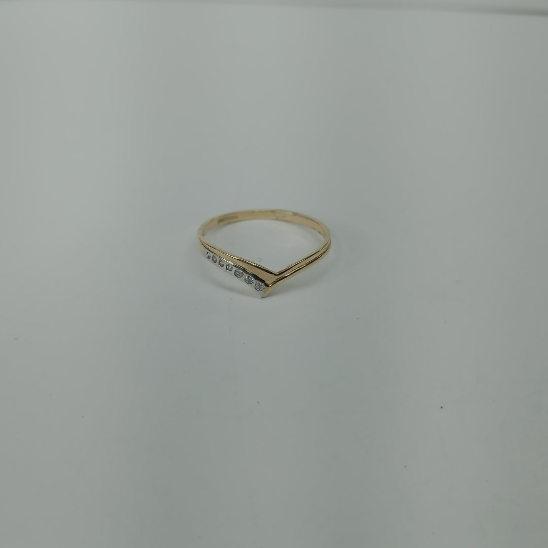 ANILLOS CON CIRCONIAS 14K TALLA 9 1.1 GR (NUEVO)