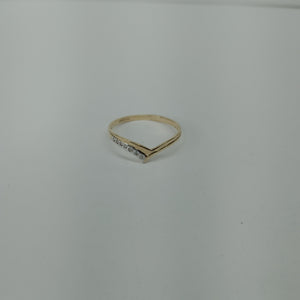 ANILLOS CON CIRCONIAS 14K TALLA 9 1.1 GR (NUEVO)