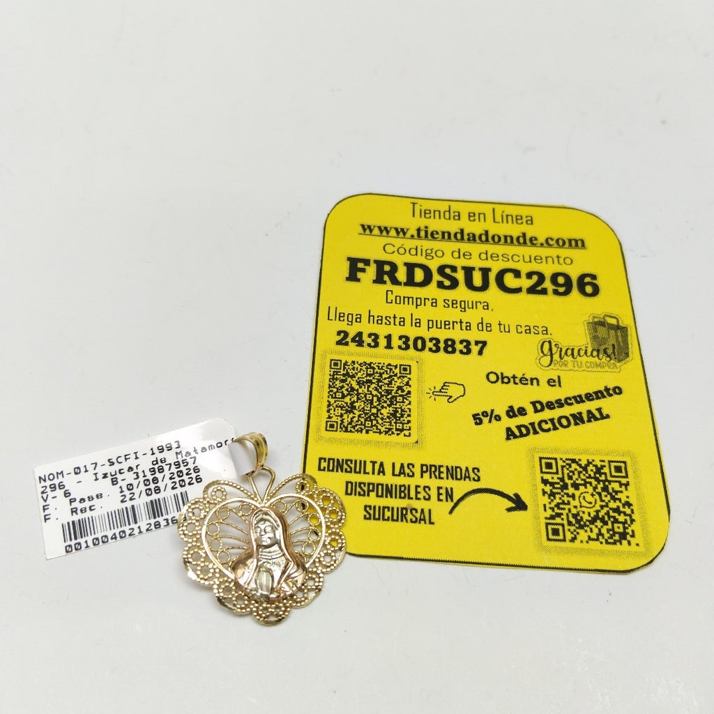 MEDALLA RELIGIOSA ORO 14 K 2.7 GRMS (SEMINUEVO)