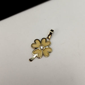 DIJE FIG TREBOL C CIRCONIA 14K 0.8 GR (NUEVO)