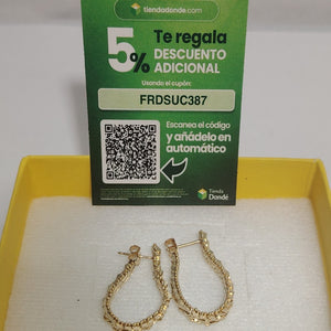 ARETES PAR ORO 14 K 5,40 GRMS (SEMINUEVO)