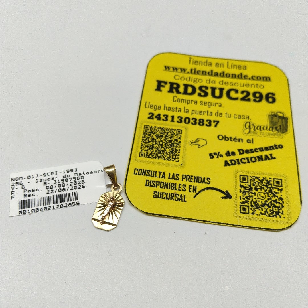 MEDALLA RELIGIOSA ORO 14 K 1.1 GRMS (SEMINUEVO)