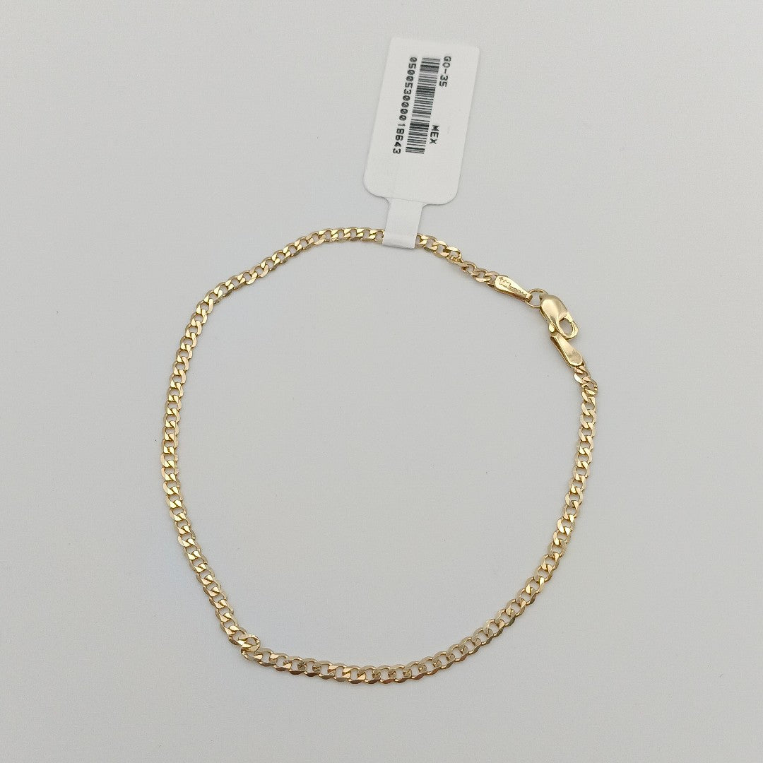 PULSERA TEJIDO BARBADA 14K 21 CM 2.3 GR (NUEVO)