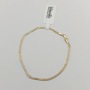 PULSERA TEJIDO BARBADA 14K 21 CM 2.3 GR (NUEVO)