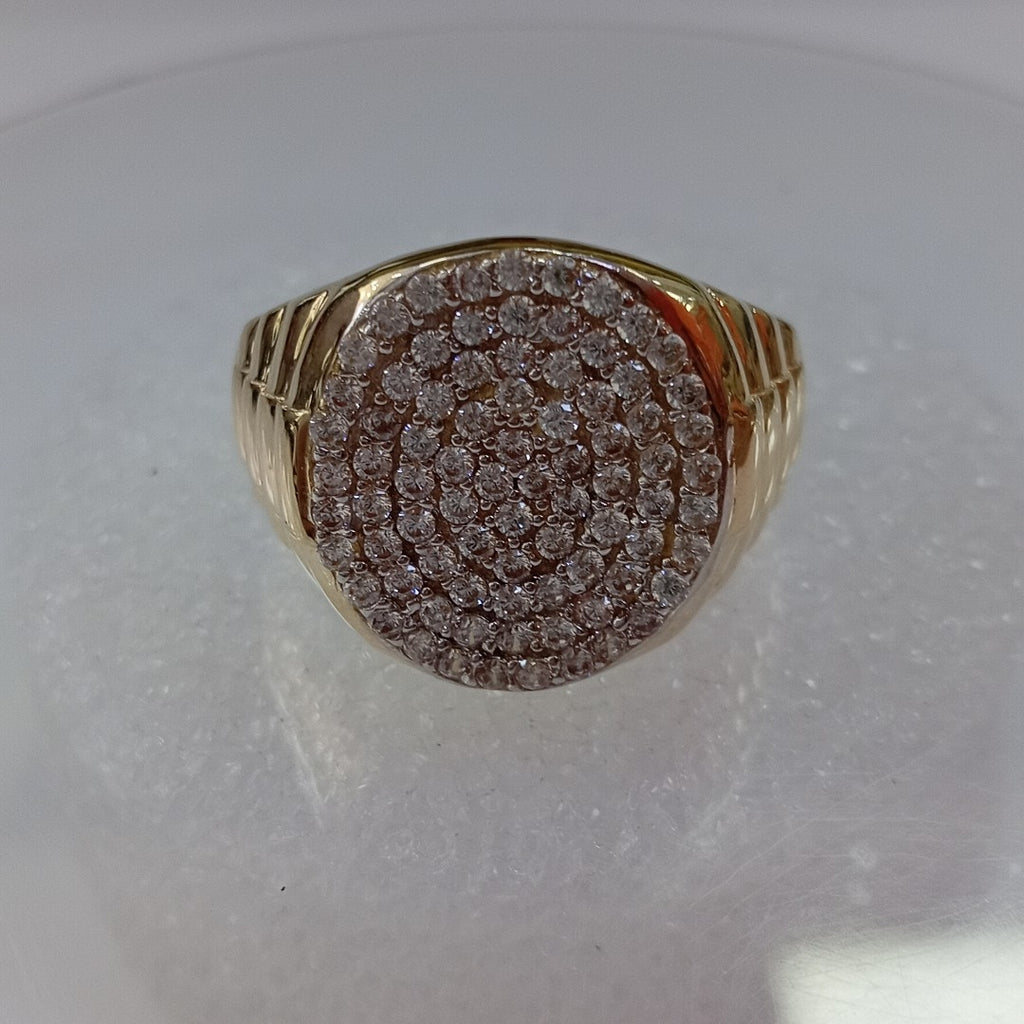 ANILLO C CIRCONIAS 14K 11 TALLA 7.7 GR (NUEVO)