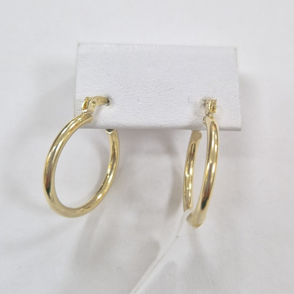 ARETES TEJIDO ARRACADAS LISAS 14K 1.2 GR (NUEVO)