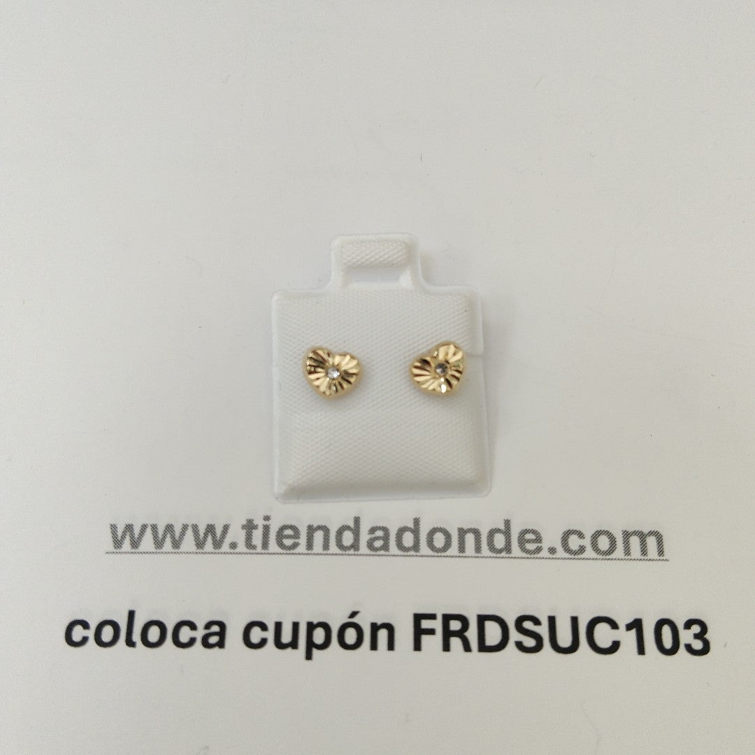 BROQUELES BROQUEL FIG CORAZON C CIRCONIA 14K 0.2603 GR (NUEVO)