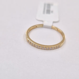 ANILLO ARGOLLA C CIRCONIAS 14K 9 TALLA 1.3 GR (NUEVO)