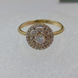 ANILLO ANILLITO C CIRCONIAS 14K 7 TALLA 2 GR (NUEVO)