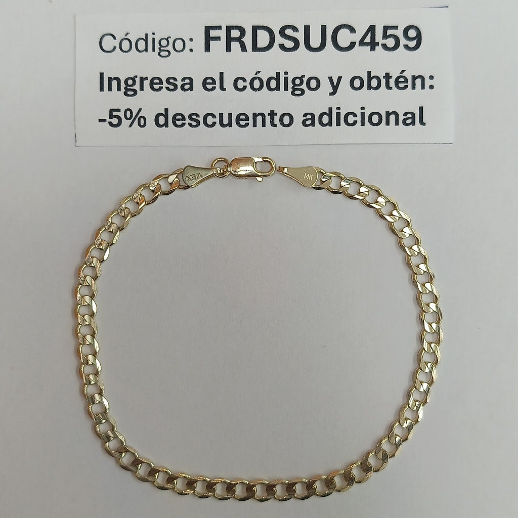 PULSERA BARBADA 14K 21 CM 4.9 GR (NUEVO)