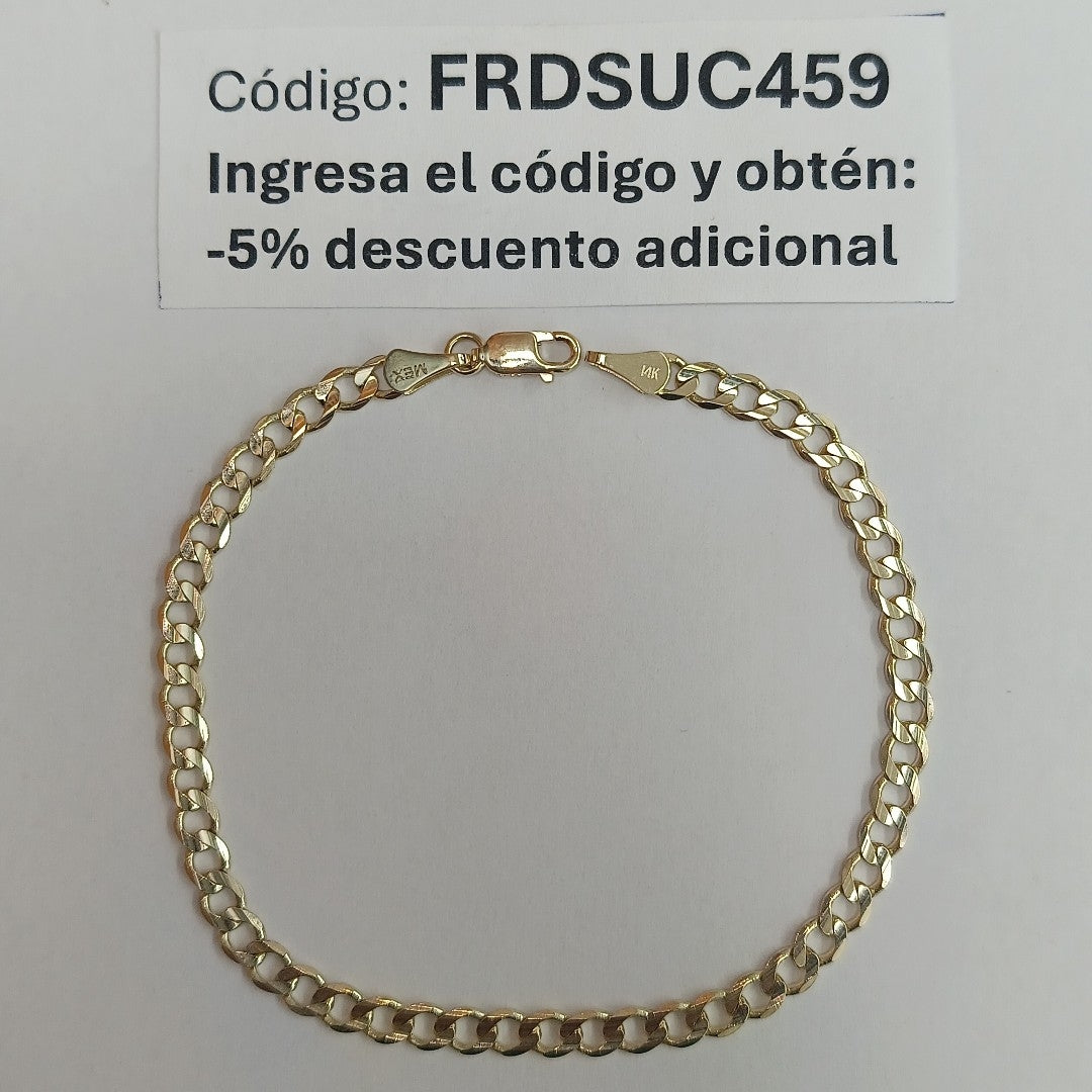 PULSERA BARBADA 14K 21 CM 4.9 GR (NUEVO)