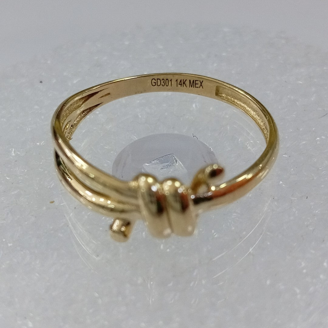 ANILLO ANILLITO C NUDO 14K 7 TALLA 2 GR (NUEVO)