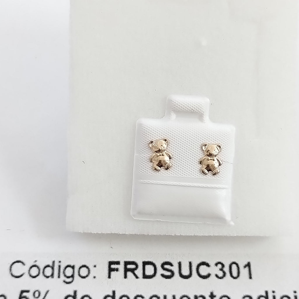 BROQUELES BROQUEL FIG OSO 14K 0.2592 GR (NUEVO)