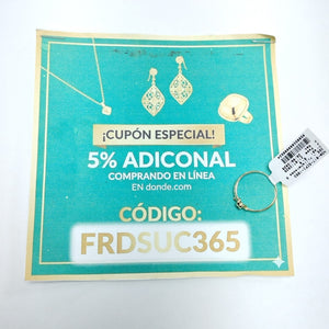 ANILLO ANILLITO C NUDO 14K 9 TALLA 2 GR (NUEVO)