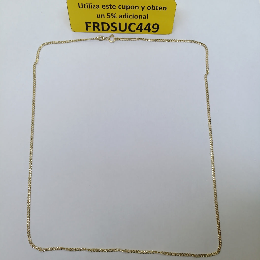 CADENAS TEJIDO BARBADA ORO 10K 55 CM 3.8 GR (NUEVO)