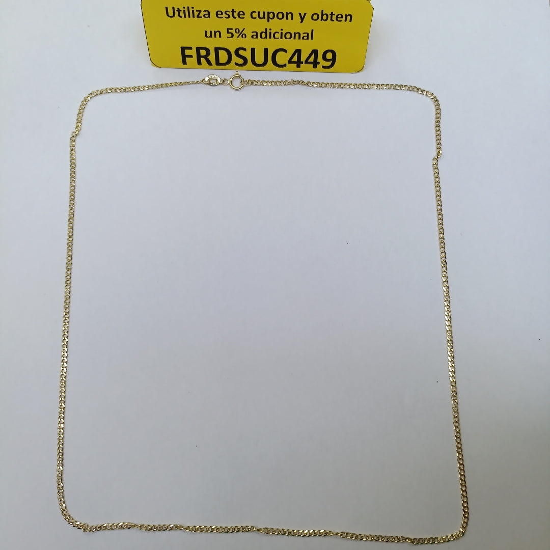 CADENAS TEJIDO BARBADA ORO 10K 55 CM 3.8 GR (NUEVO)