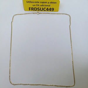 CADENAS TEJIDO BARBADA ORO 10K 55 CM 3.8 GR (NUEVO)