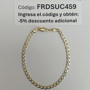 PULSERA TEJIDO BARBADA 14K 18 CM 3.5 GR (NUEVO)