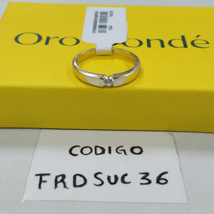 ANILLO ANILLITO SOLITARIO C CIRCONIA 14K 8 TALLA 2.6 GR (NUEVO)