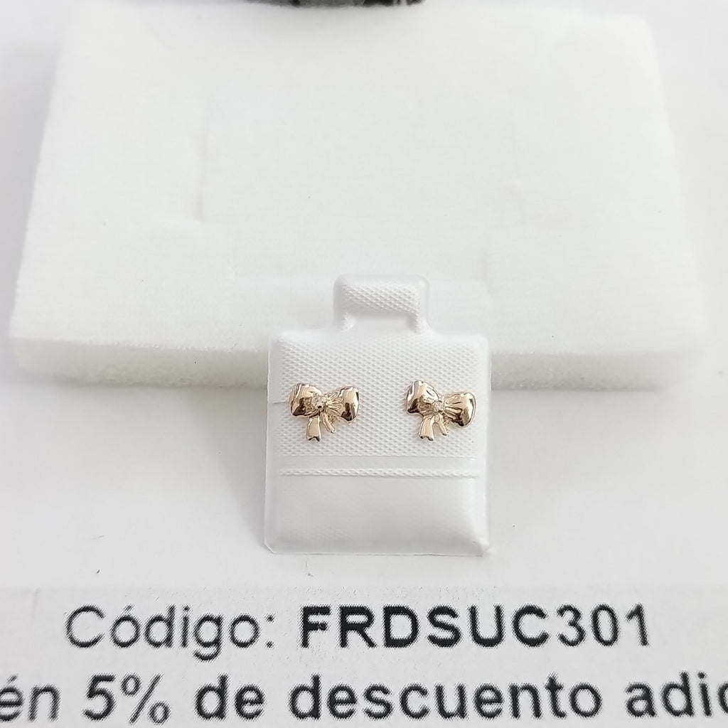 BROQUELES BROQUEL FIG MOÑO C CIRCONIA 14K 0.2441 GR (NUEVO)