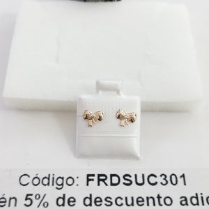 BROQUELES BROQUEL FIG MOÑO C CIRCONIA 14K 0.2441 GR (NUEVO)
