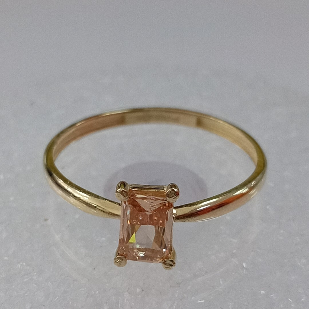 ANILLOS TEJIDO ANILLITO C PIEDRA DE COLOR 14K 8 1.3 GR (NUEVO)