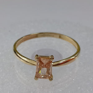 ANILLOS TEJIDO ANILLITO C PIEDRA DE COLOR 14K 8 1.3 GR (NUEVO)