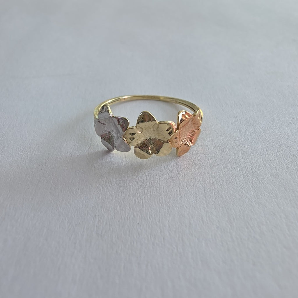 ANILLOS ANILLITO FIG FLORES 10K TALLA 8 1.2 GR (NUEVO)