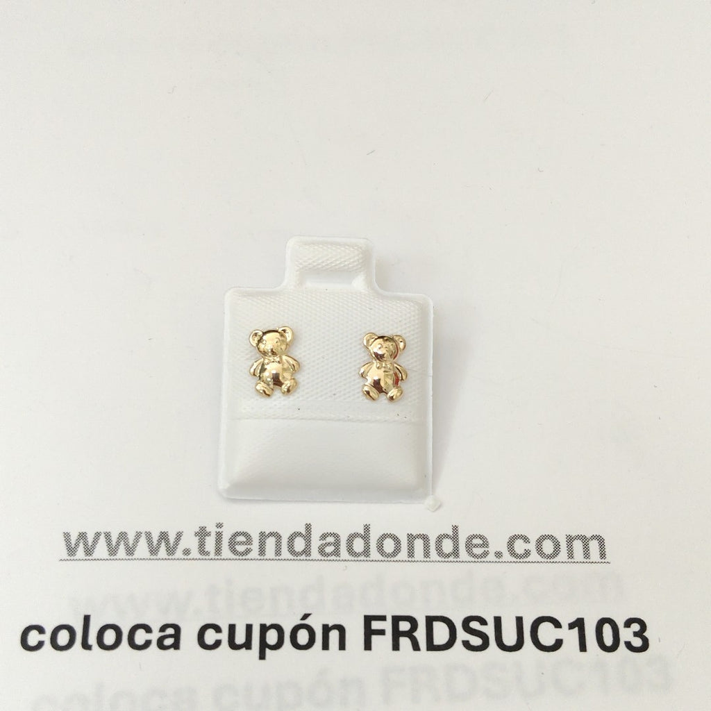BROQUELES BROQUEL FIG OSO 14K 0.2592 GR (NUEVO)