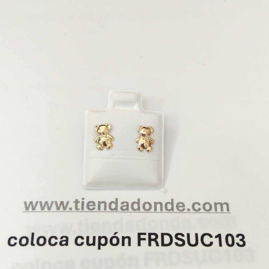 BROQUELES BROQUEL FIG OSO 14K 0.2592 GR (NUEVO)