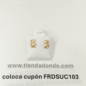 BROQUELES BROQUEL FIG OSO 14K 0.2592 GR (NUEVO)