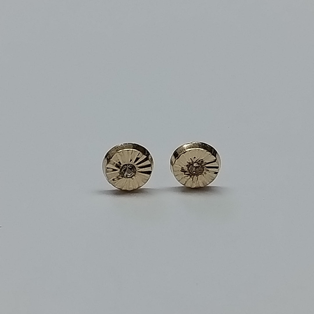 BROQUELES BROQUEL FIG BOTON C CIRCONIA 14K 0.2916 GR (NUEVO)