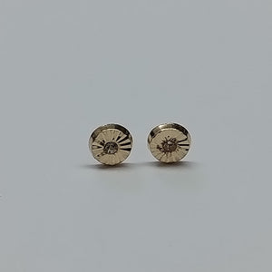 BROQUELES BROQUEL FIG BOTON C CIRCONIA 14K 0.2916 GR (NUEVO)